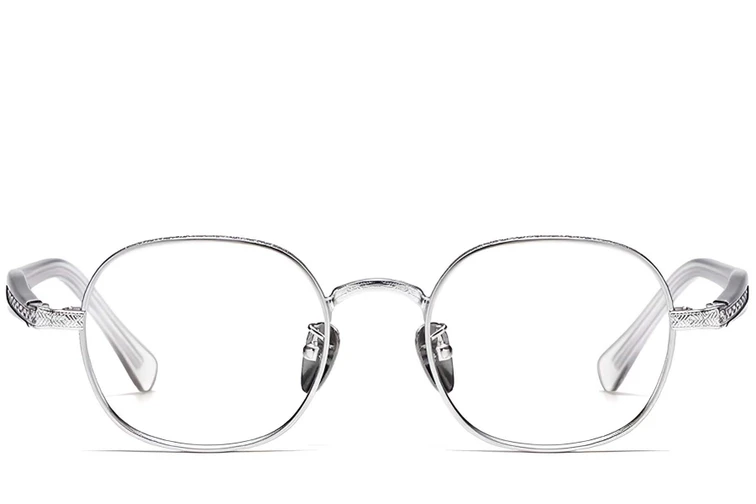 Ovale zilveren titanium bril #BS1913-0245