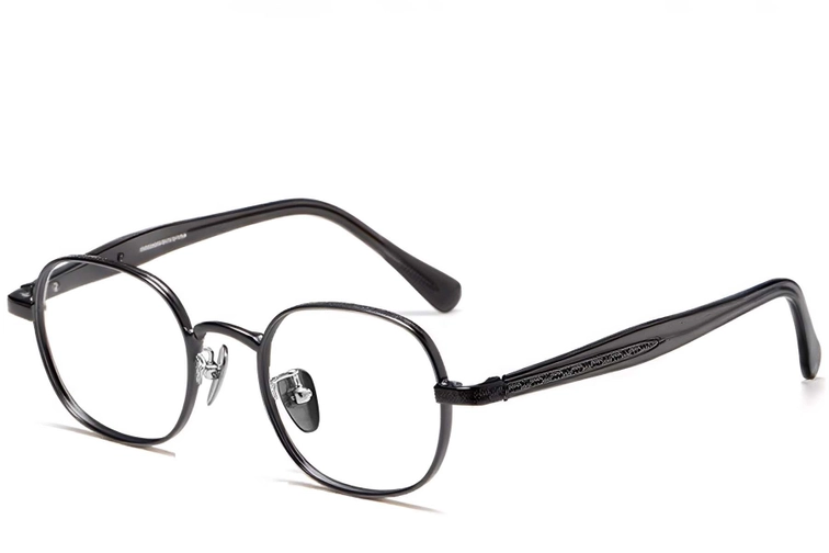 Oval Grey Titanium Glasses #BS1913-0246
