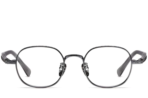 Oval Grey Titanium Glasses #BS1913-0246