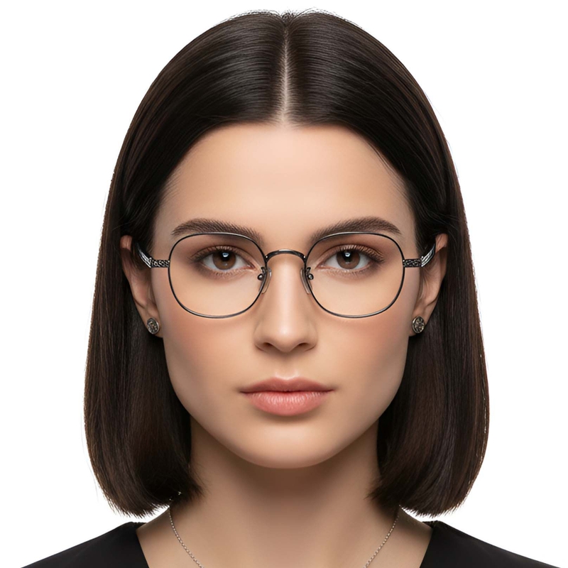 Oval Grey Titanium Glasses #BS1913-0246