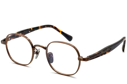 Lunettes ovales en cuivre et titane #BS1913-0247
