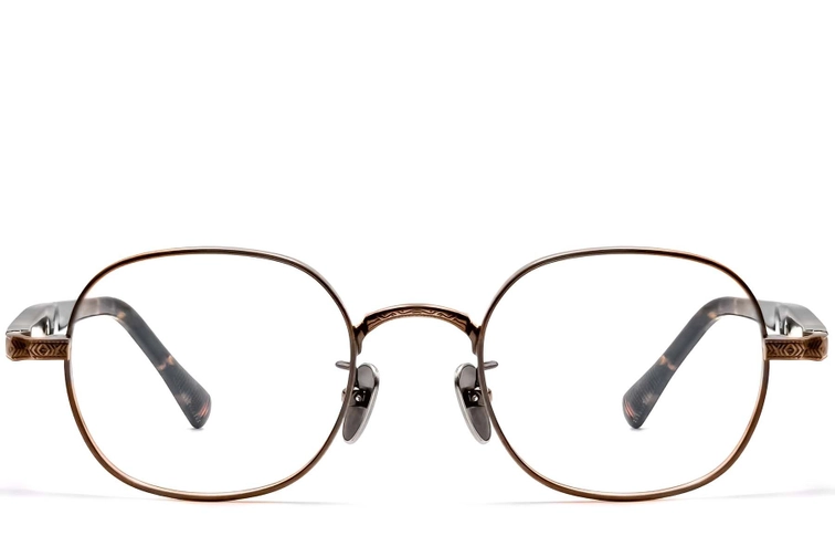 Gafas ovaladas de cobre y titanio #BS1913-0247