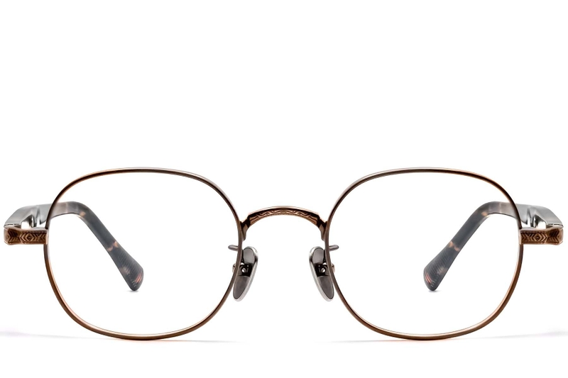 Oval Copper Titanium Glasses #BS1913-0247