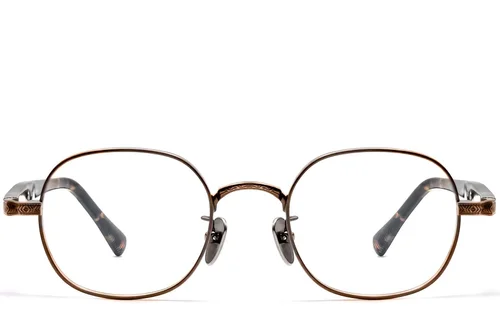 Lunettes ovales en cuivre et titane #BS1913-0247