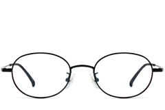 Oval Black Titanium Glasses #BS1913-0248