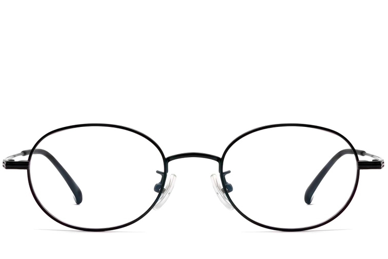 Oval Black Titanium Glasses #BS1913-0248