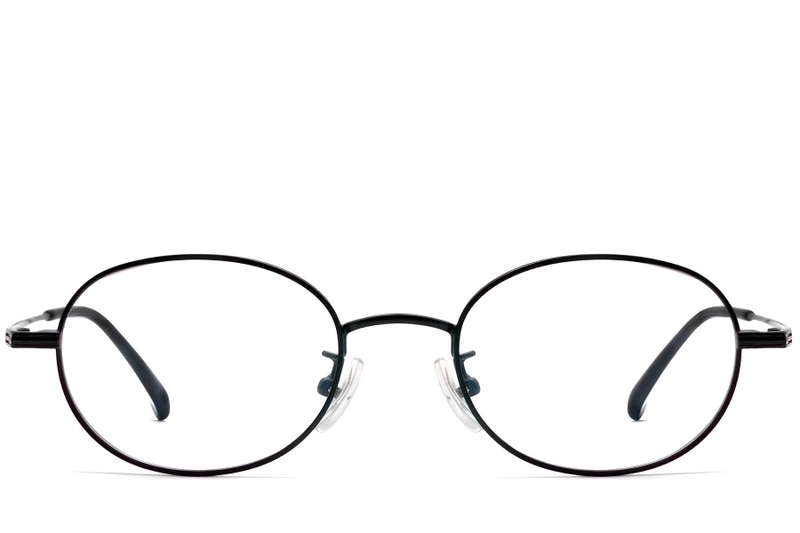Oval Black Titanium Glasses #BS1913-0248