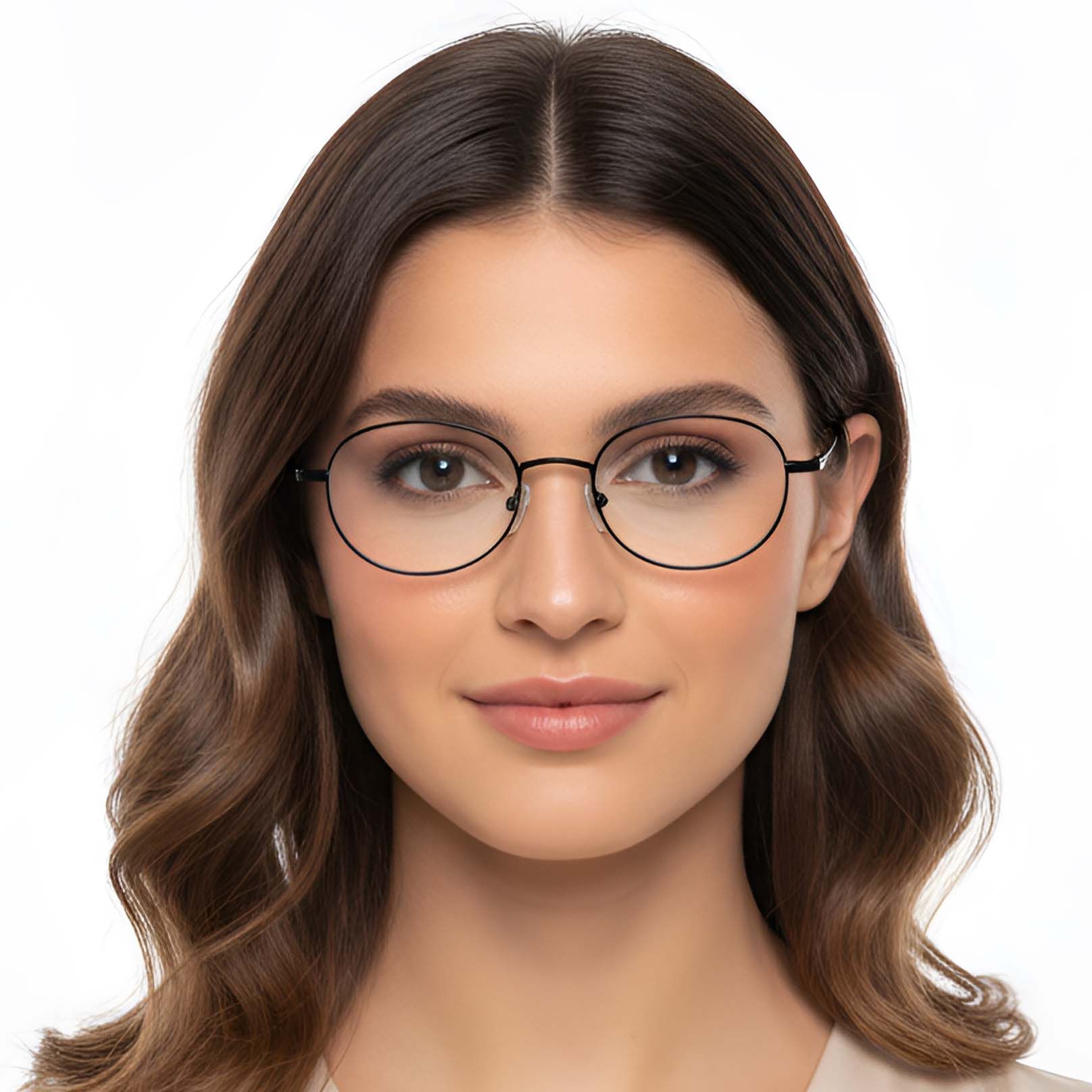 Oval Black Titanium Glasses #BS1913-0248