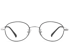 Lunettes ovales en titane noir #BS1913-0250