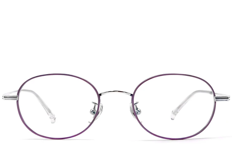 Gafas ovaladas de titanio morado #BS1913-0251