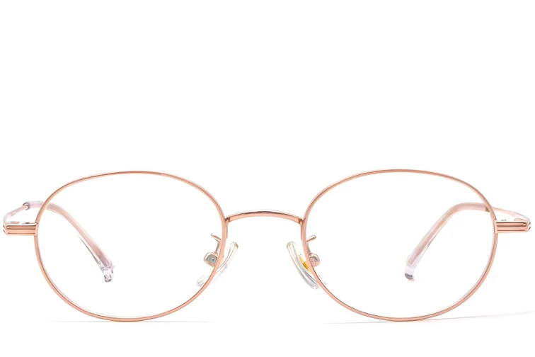 Ovale roze titanium bril #BS1913-0252