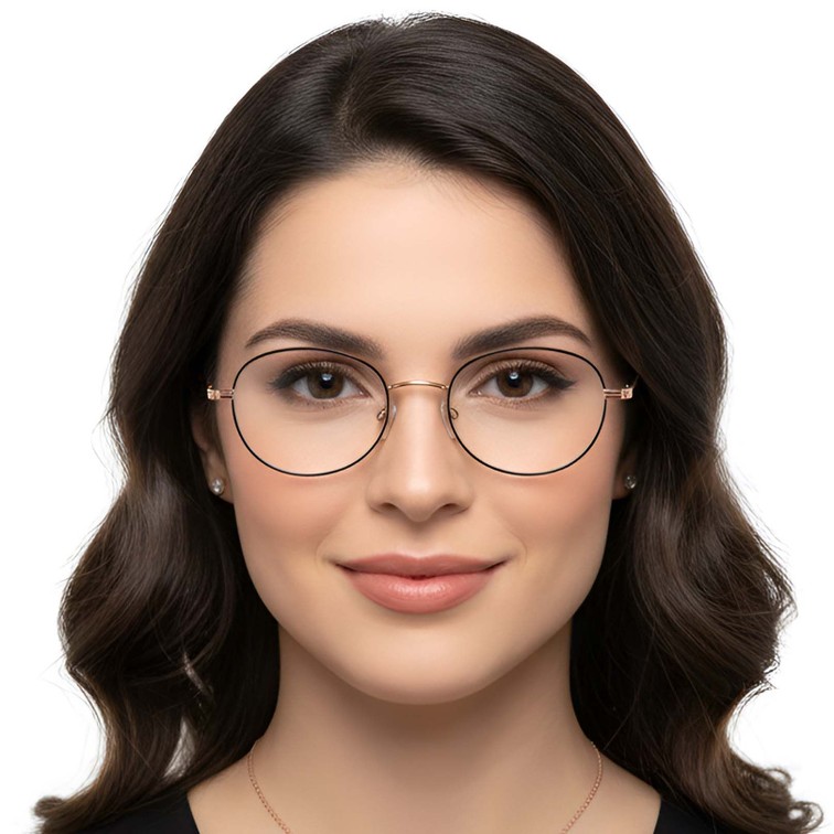 Oval Black Titanium Glasses #BS1913-0253