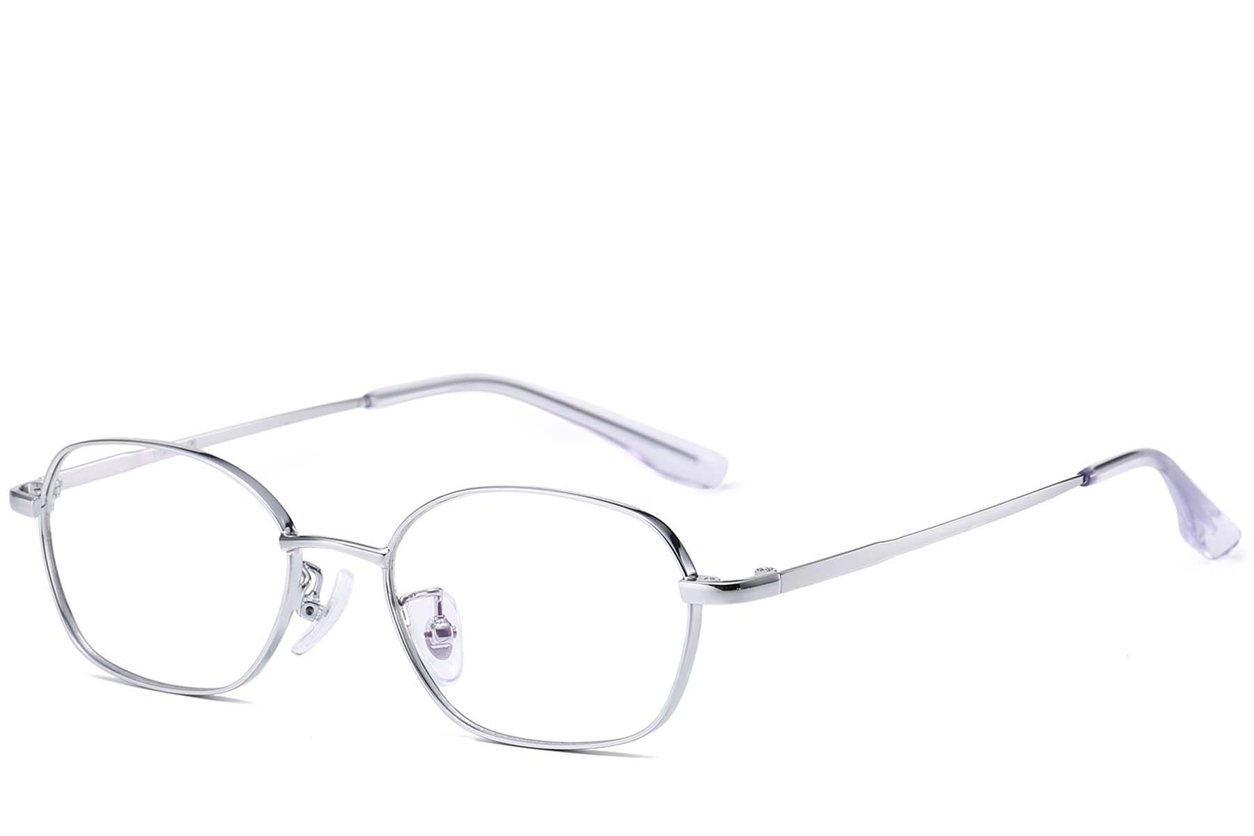 Geometric Silver Titanium Glasses #BS1913-0255
