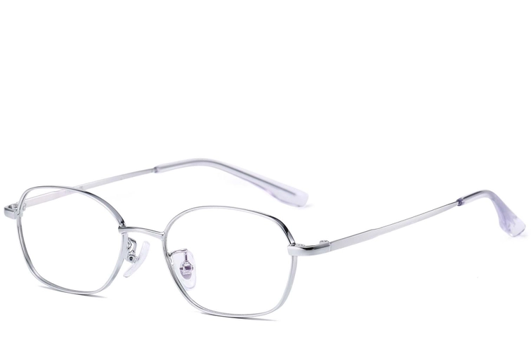 Geometric Silver Titanium Glasses #BS1913-0255