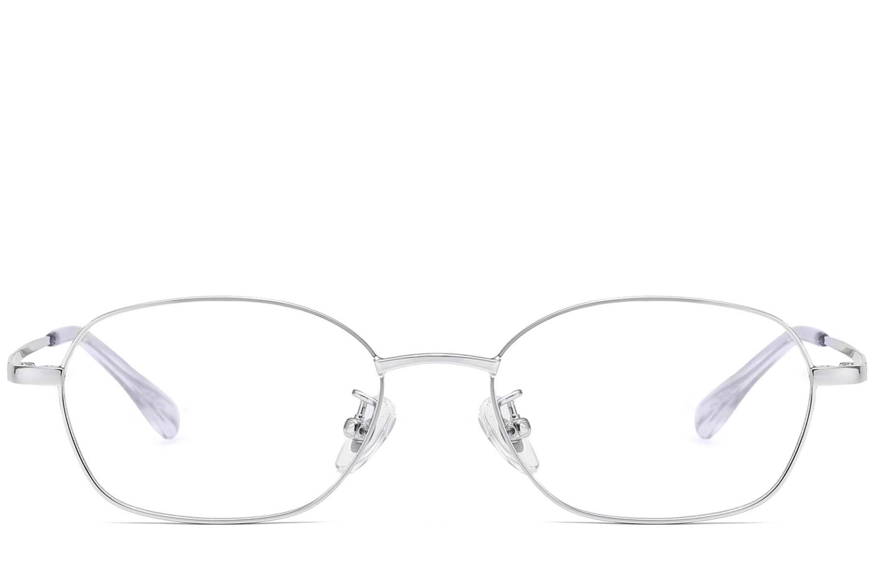 Geometric Silver Titanium Glasses #BS1913-0255