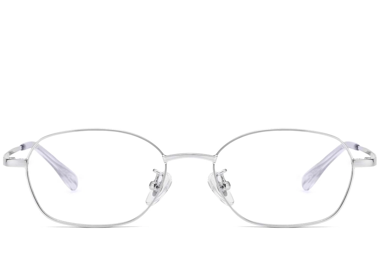 Geometric Silver Titanium Glasses #BS1913-0255