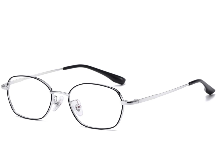 Geometric Black Titanium Glasses #BS1913-0256