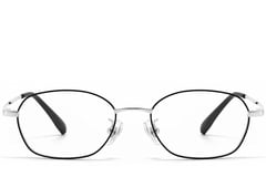 Gafas geométricas de titanio negro #BS1913-0256