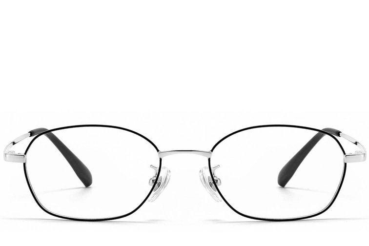 Geometric Black Titanium Glasses #BS1913-0256