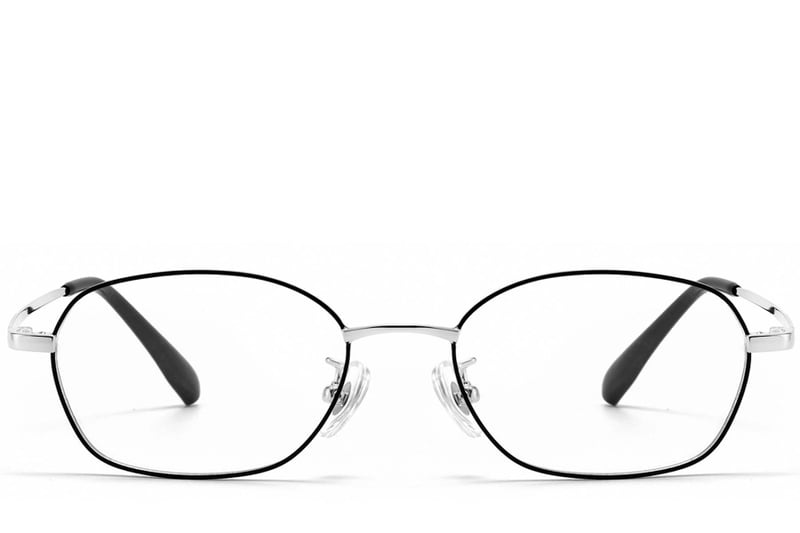 Gafas geométricas de titanio negro #BS1913-0256