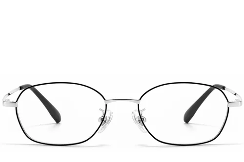 Lunettes géométriques noires en titane #BS1913-0256