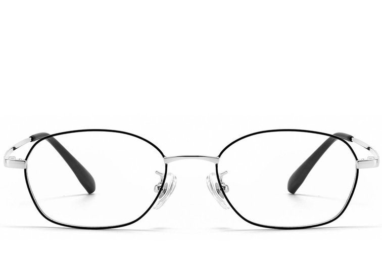 Gafas geométricas de titanio negro #BS1913-0256