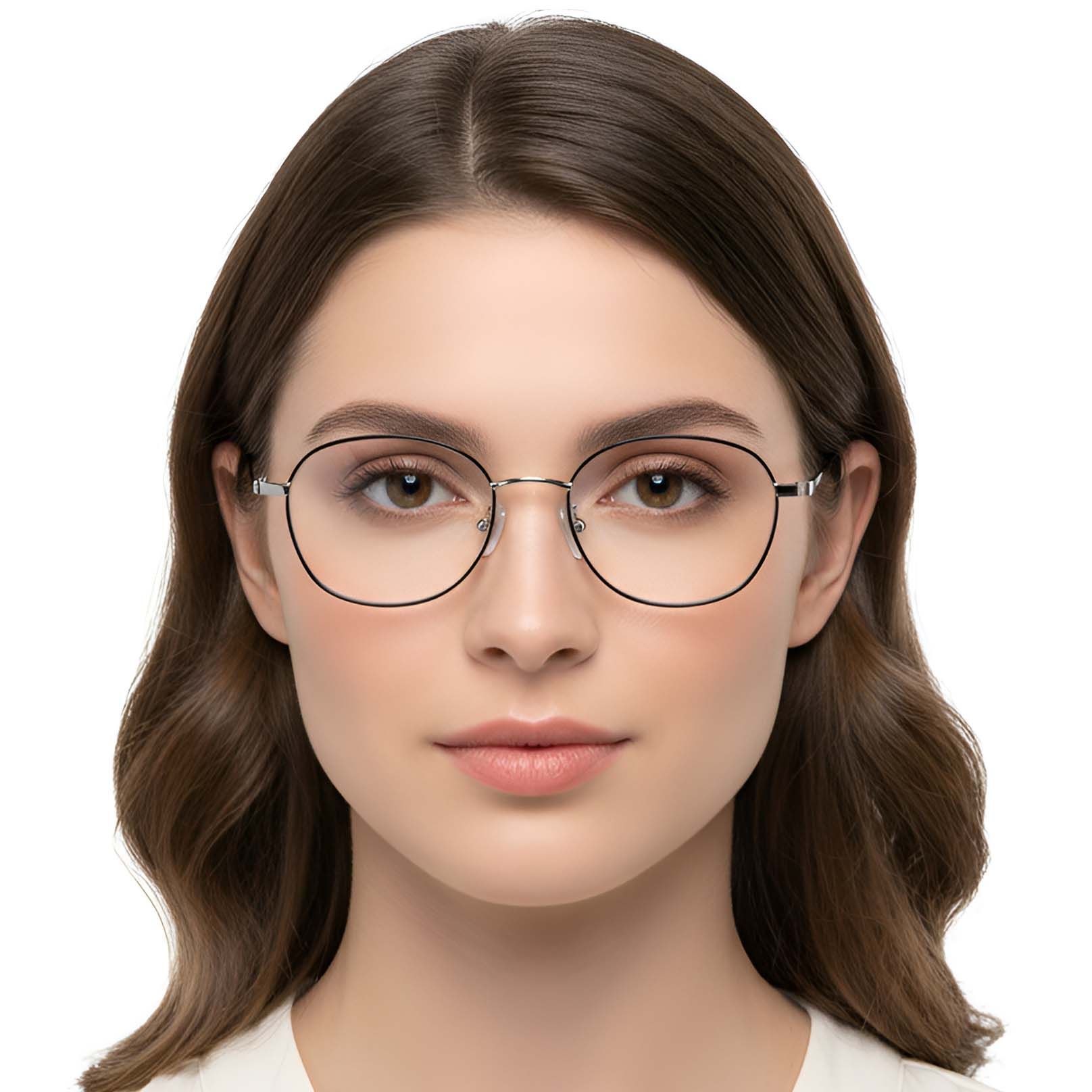 Geometric Black Titanium Glasses #BS1913-0256