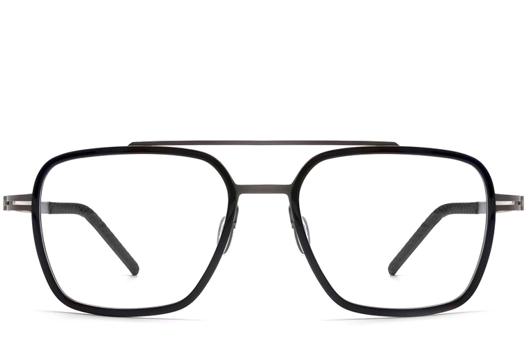 Aviator zwarte titanium bril #BS1913-0257
