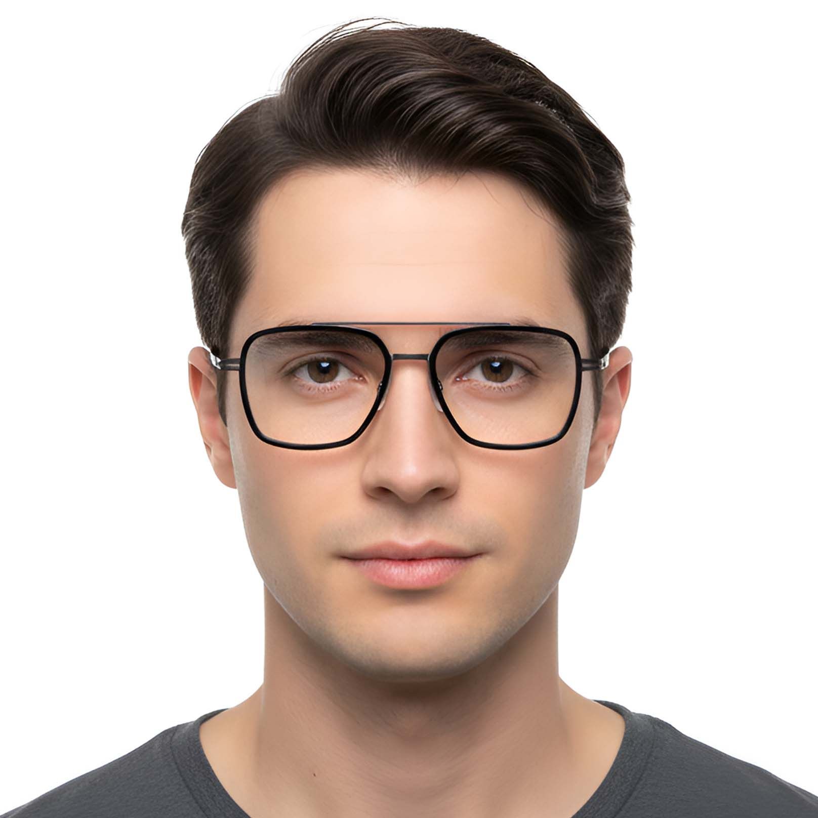 Aviator Black Titanium Glasses #BS1913-0257