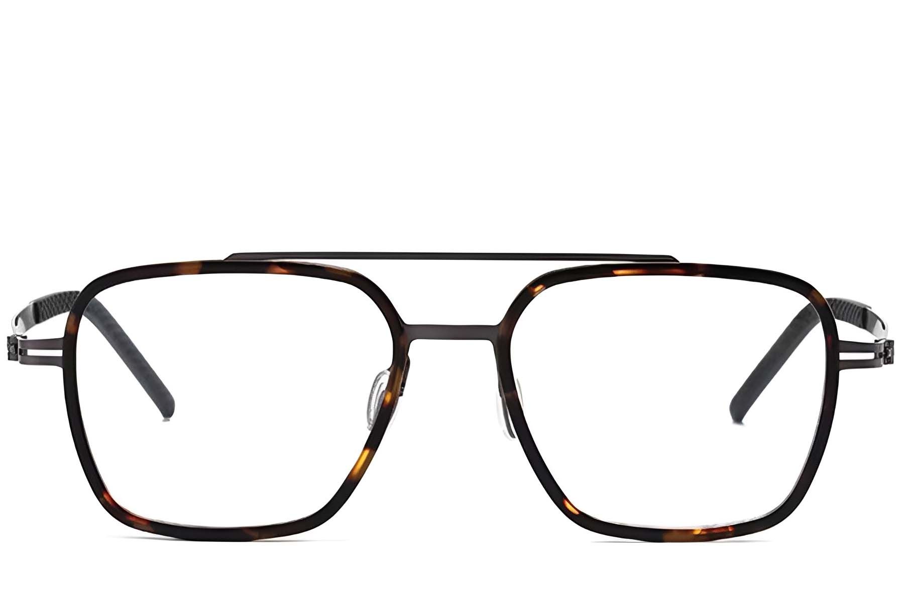 Aviator Tortoiseshell Titanium Glasses #BS1913-0258