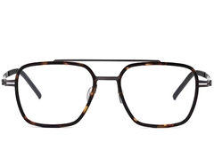 Gafas de aviador de titanio con montura carey # BS1913-0258