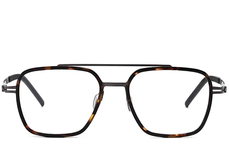 Aviator Tortoiseshell Titanium Glasses #BS1913-0258