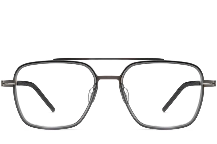 Aviator Grey Titanium Glasses #BS1913-0259