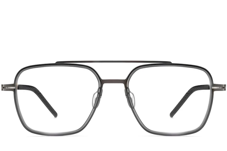 Aviator Grey Titanium Glasses #BS1913-0259