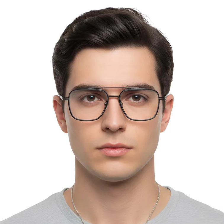Aviator Grey Titanium Glasses #BS1913-0259