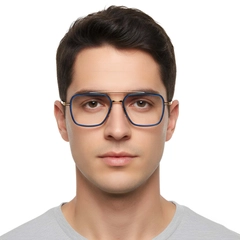 Aviatorblauwe titanium bril #BS1913-0260