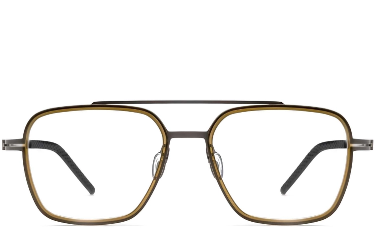 Gafas de titanio verde aviador #BS1913-0261