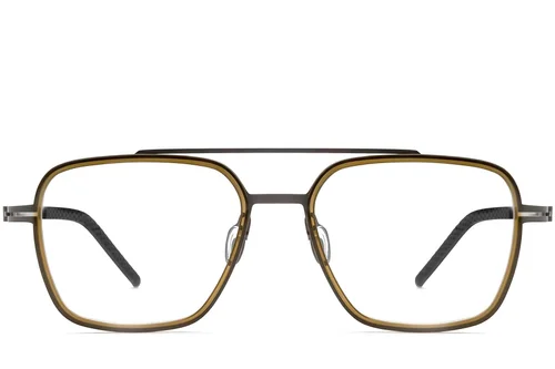 Lunettes aviateur vertes en titane #BS1913-0261