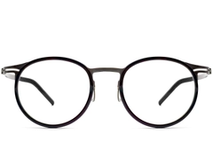 Gafas ovaladas de titanio negro #BS1913-0262