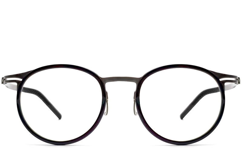 Gafas ovaladas de titanio negro #BS1913-0262