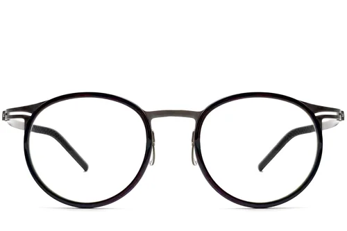 Lunettes ovales en titane noir #BS1913-0262