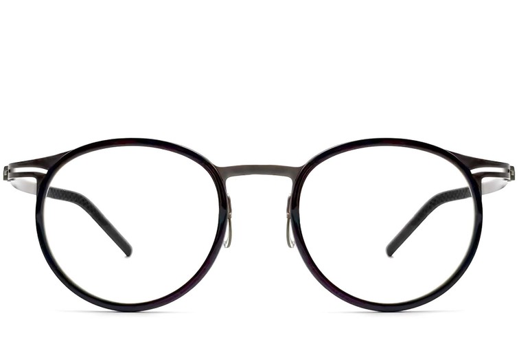 Gafas ovaladas de titanio negro #BS1913-0262