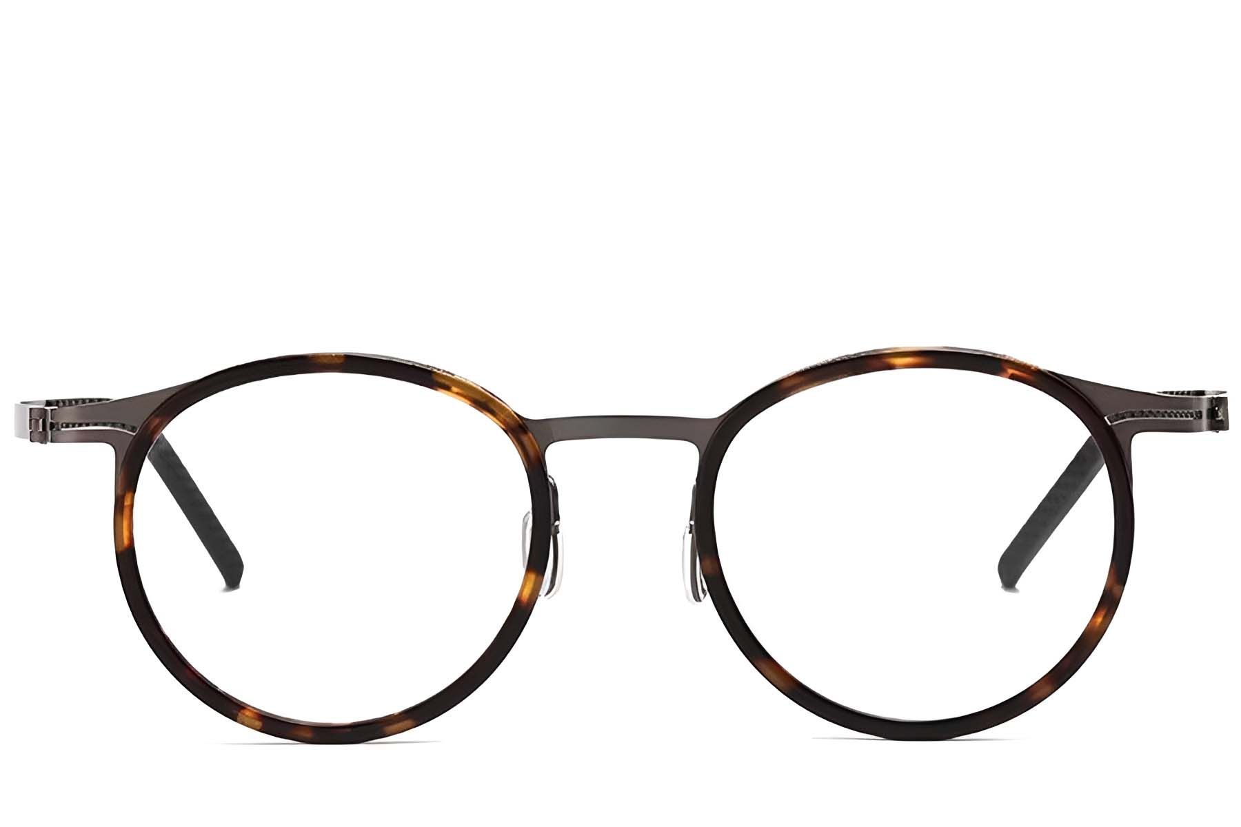 Oval Tortoiseshell Titanium Glasses #BS1913-0263