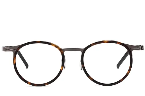Lunettes ovales en titane écaille de tortue #BS1913-0263