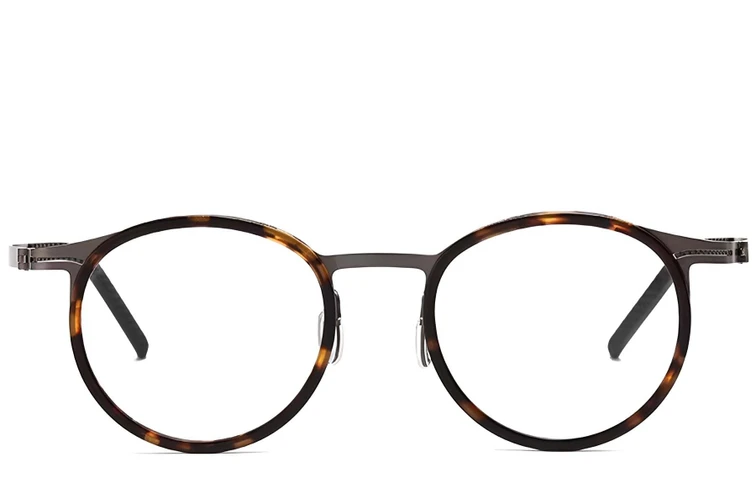 Lunettes ovales en titane écaille de tortue #BS1913-0263