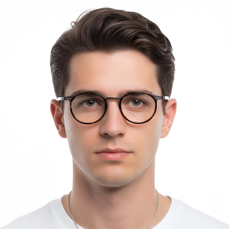 Lunettes ovales en titane écaille de tortue #BS1913-0263