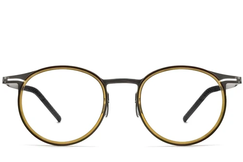 Lunettes ovales vertes en titane #BS1913-0264