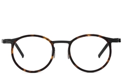 Oval Tortoiseshell Titanium Glasses #BS1913-0265