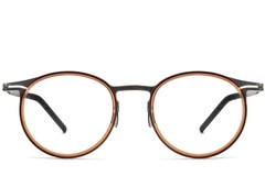 Lunettes ovales en titane marron #BS1913-0266