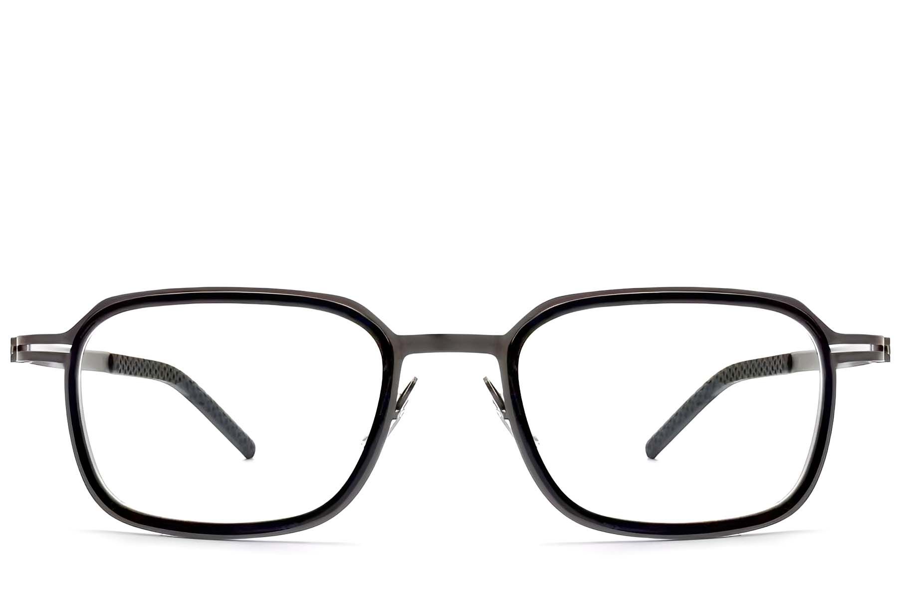 Rectangular Black Titanium Glasses #BS1913-0267